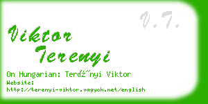 viktor terenyi business card